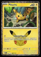 Carta Pokemon Pikachu 038/128 Holo Pikachu rara celebrazione 30°