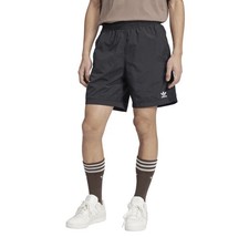 adidas Trefoil Essentials Woven Shorts Mens Black Athletic Bottoms JW6016 Med