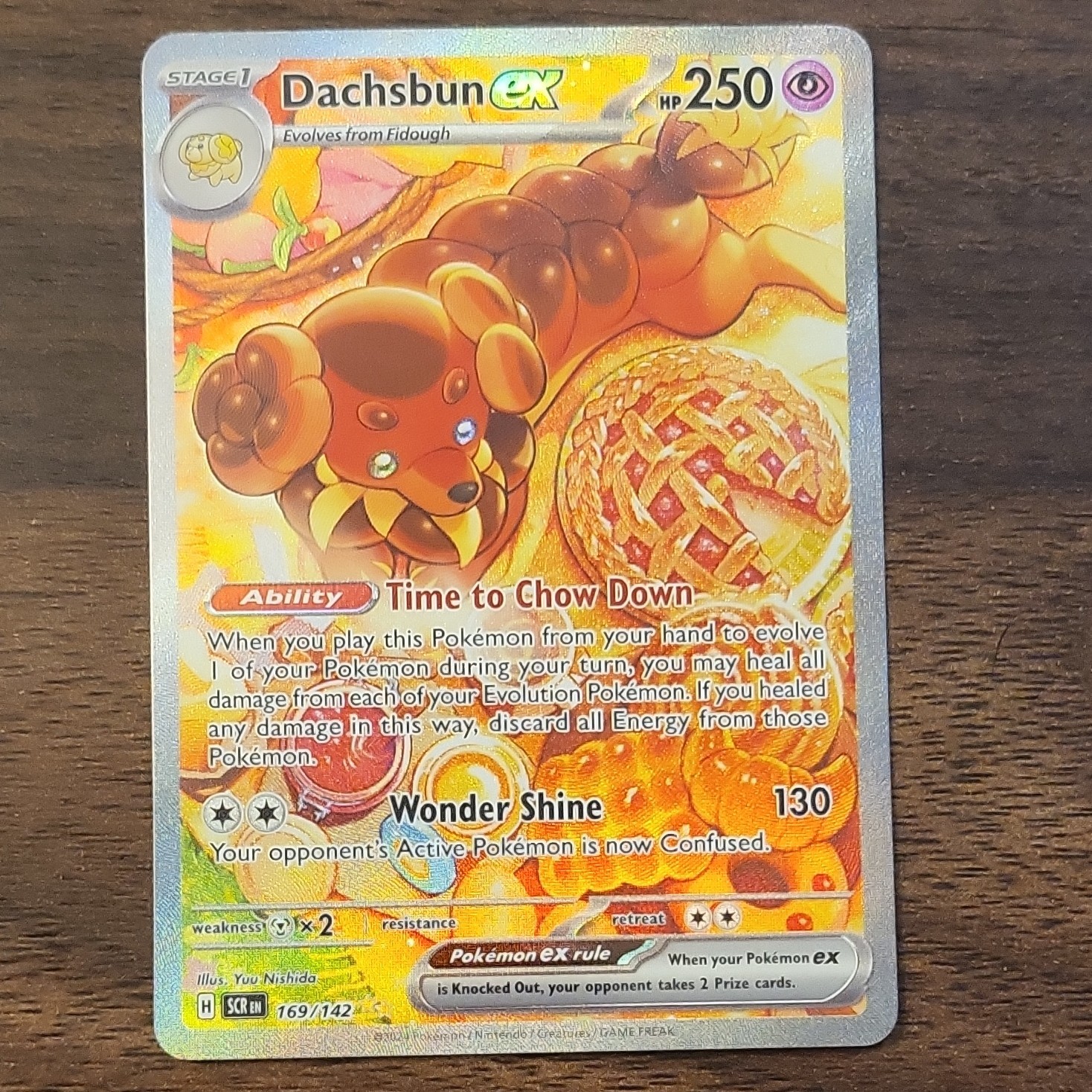 Pokémon TCG Dachsbun ex 169/142 Stellar Crown SIR Holo 