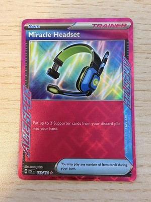 Pokemon TCG Miracle Headset 183/191 ACE SPEC Surging Sparks SV8 NM