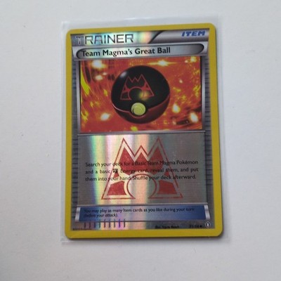 Pokémon TCG Team Magma's Great Ball Reverse Holo Card 31/34 Double Crisis