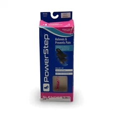 Powerstep SlenderFit Insoles – 3/4 Length – Neutral Arch Support – Black/Khaki