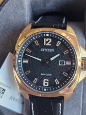 Citizen Eco-Drive Sport AW1723-02E 42mm Black Dial Rose-Gold Tone Sapphire WR100