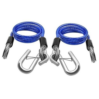  60'' Heavy-Duty Trailer Safety CablesTrailer Safety Chains with Hooks, 60IN