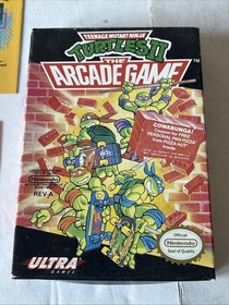 PIZZA OFFER Teenage Mutant Ninja Turtles II complete in box 2 nintendo nes MINT