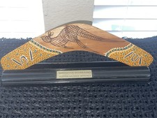 Vintage 12" Boomerang Hand-crafted Hardwood Kangaroo Australian Made Artefact