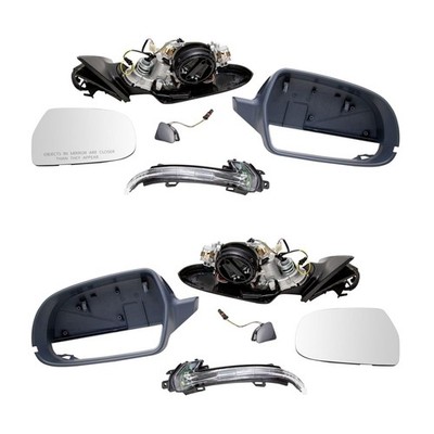 2pcs Power Heated Turn Signal Power Fold Mirror for A4 2012-2016 Paintable