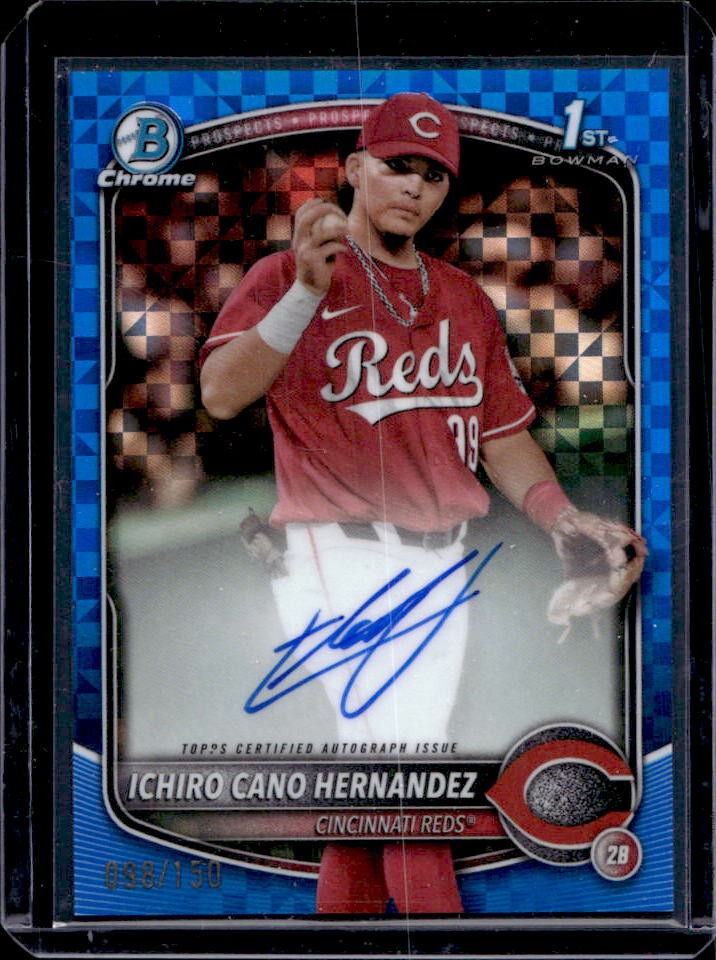 2025 Bowman Ichiro Cano Hernandez Chrome Auto Blue X-Fractor 1st #98/150
