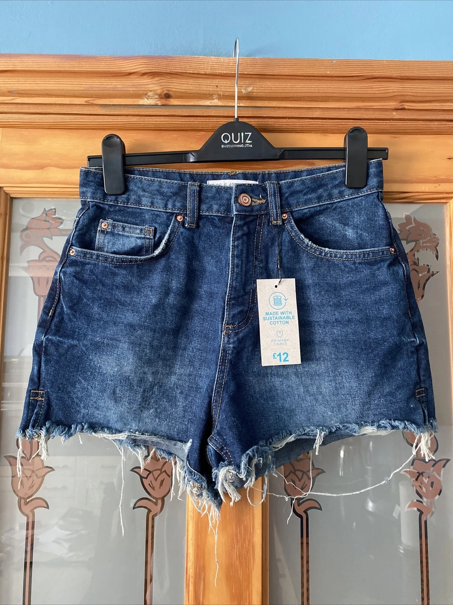 High waisted top denim shorts primark