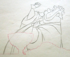 KING HUBERT 1959 SLEEPING BEAUTY Walt Disney ORIGINAL PRODUCTION cel DRAWING
