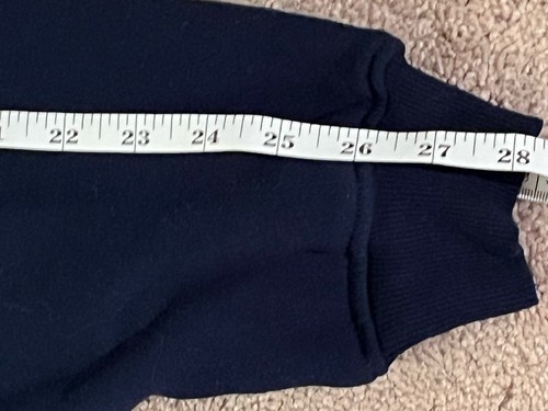 Forever 21 PARIS Women’s Sweatshirt Large Embossed Navy Blue Pullover Crew Neck - Picture 18 of 20