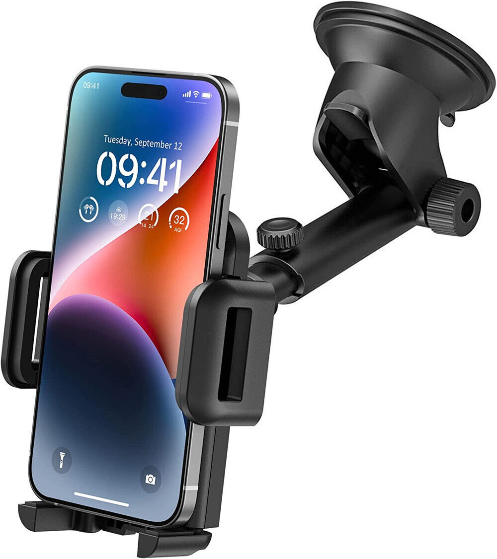 Car Phone Mount with Strong Suction Cup Windshield Dashboard Car Cradle Holder-image