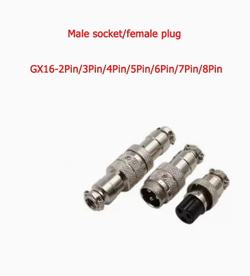 GX16-2Pin/3P/4P/5P/6P/7P/8Pin Docking Aviation Plug Socket Male/Female Connector - Image 4 of 4