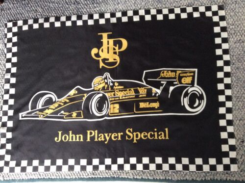 AYRTON SENNA ORIGINAL LARGE JPS FLAG FROM YEARS AGO - Picture 1 of 7