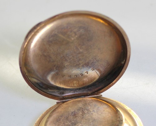 Precioso Reloj de Bolsillo Elgin Enchapado en Oro 1914 Grabado a Mano Talla 0, 7 Joyas - Imagen 7 de 10