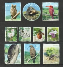 JAPAN 2020 NATURAL MONUMENT PART 5 WILDLIFE COMP. SET OF 10 STAMPS IN FINE USED 