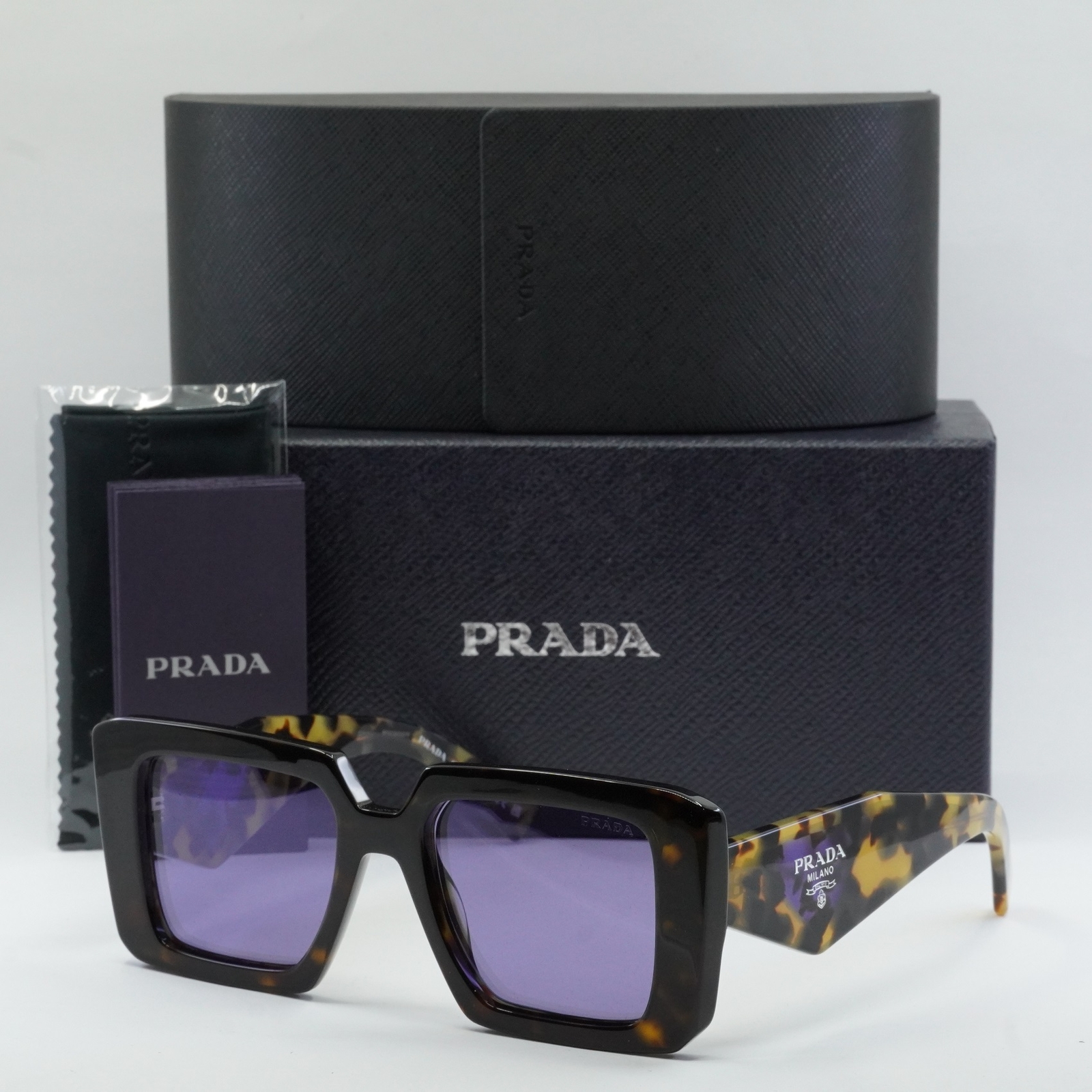 Prada PR23YS Tortoise Violet Silver Sunglasses 51-19-140