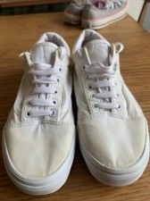 Ladies Beige Vans Size 5 Excellent Condition 
