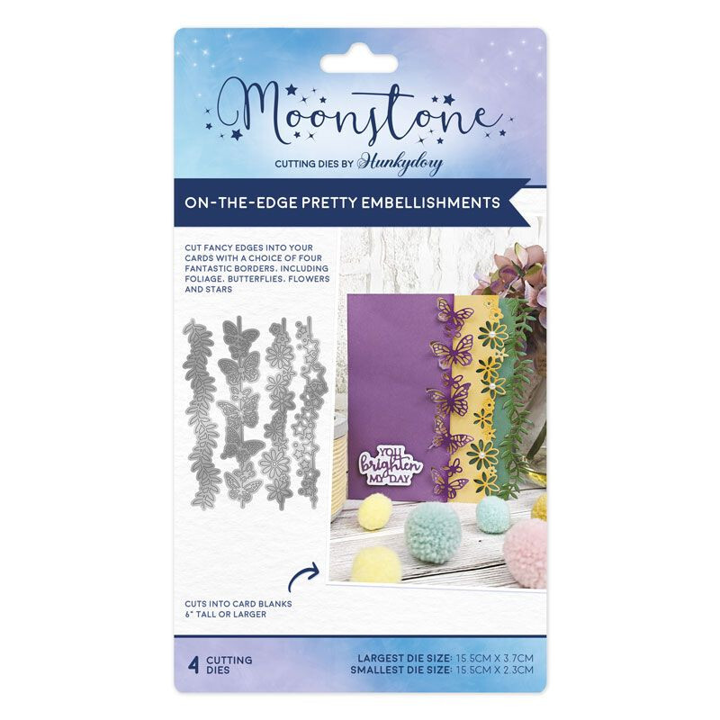 Hunkydory Moonstone On-The-Edge Pretty Embellishments Craft Die Set - MSTONE814
