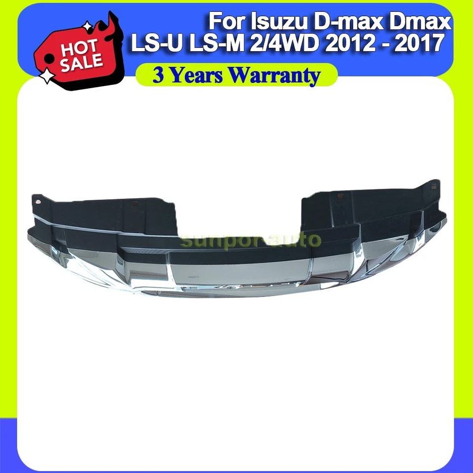 Chrome For ISUZU D-MAX DMAX 2WD 4WD 2012-2017 Front Grille Mesh Assembly - image 4 of 4