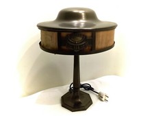 Jugendstil 30er Berliner Schreibtisch/Tischlampe 43cm Ø31cm Bronze 1,9kg RAR