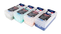 4X Lernbox / Karteikasten / Din A8 / Je 1X Blau, GrüN, Rosa Und Grau