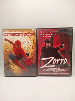 SPIDER-MAN Special Edition & ZORRO 2-DVD Bundle Used FULL SCREEN