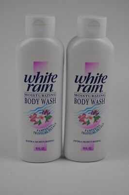 Vintage White Rain Moisturizing Body Wash Pampering Tropical Petals set of 2