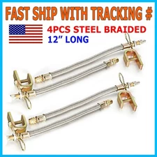 4pcs 12'' Valve Stem Flexible Extension Dually Tire Valve Stem Extenders Adaptor