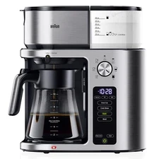 Braun MultiServe Plus 10 Cup Drip Coffee Maker Hot & Cold Brew 7 Sizes Stainless