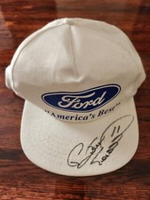 Vintage Ford Americas Best Trucker Snapback Hat Autograph White Headwear