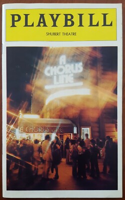 A CHORUS LINE 1978 PLAYBILL SHUBERT THEATRE | eBay