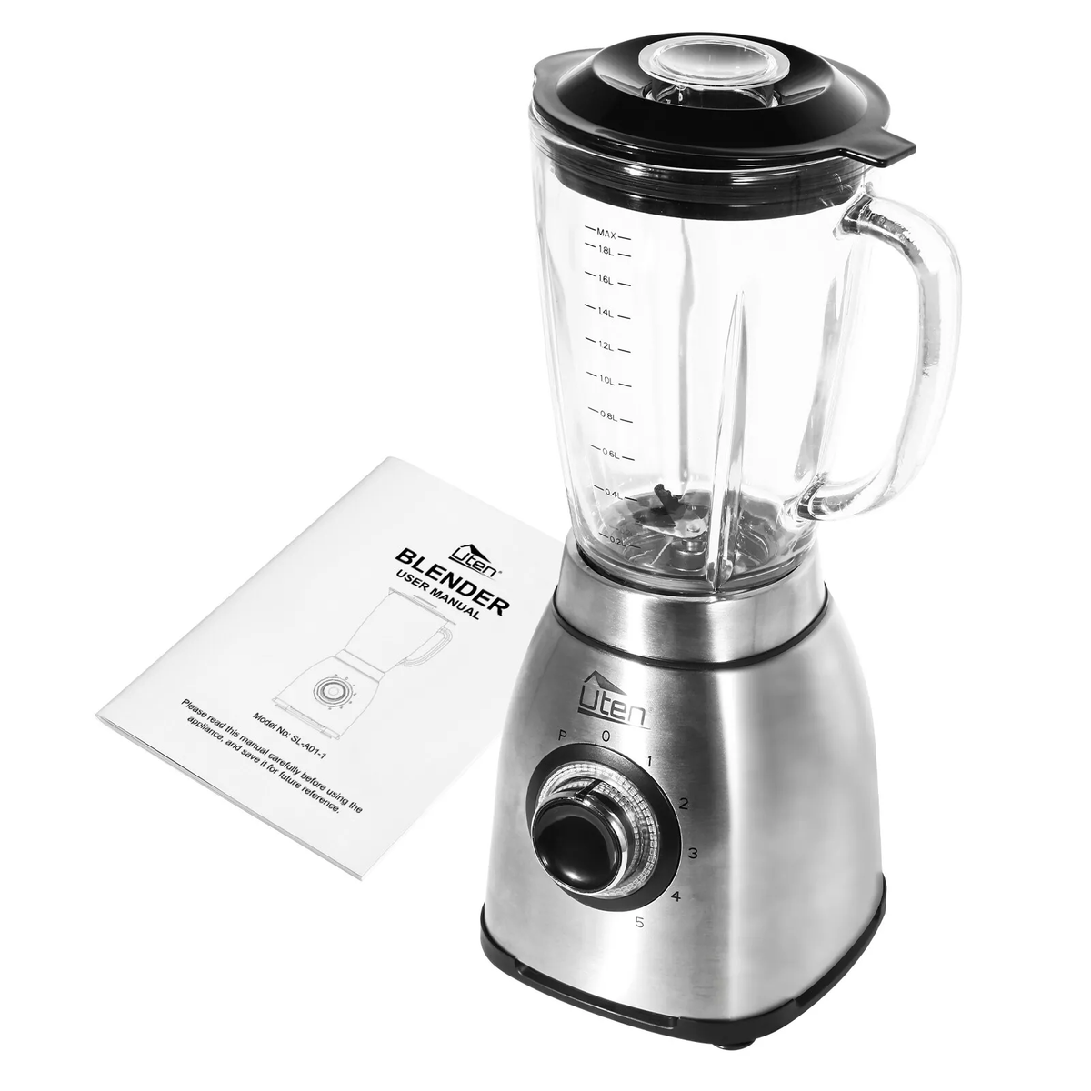 Blender Stainless Glass Steel Ice Crush Smoothie Smart For Kitchen
