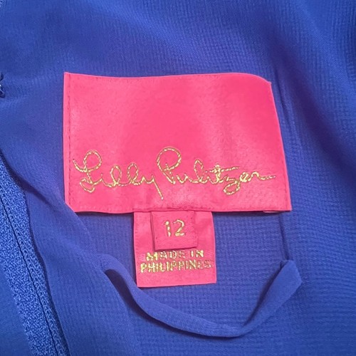 $298 MSRP Lilly Pulitzer Amata Jumpsuit Size 12 Alba Blue (No Belt) - Picture 5 of 8