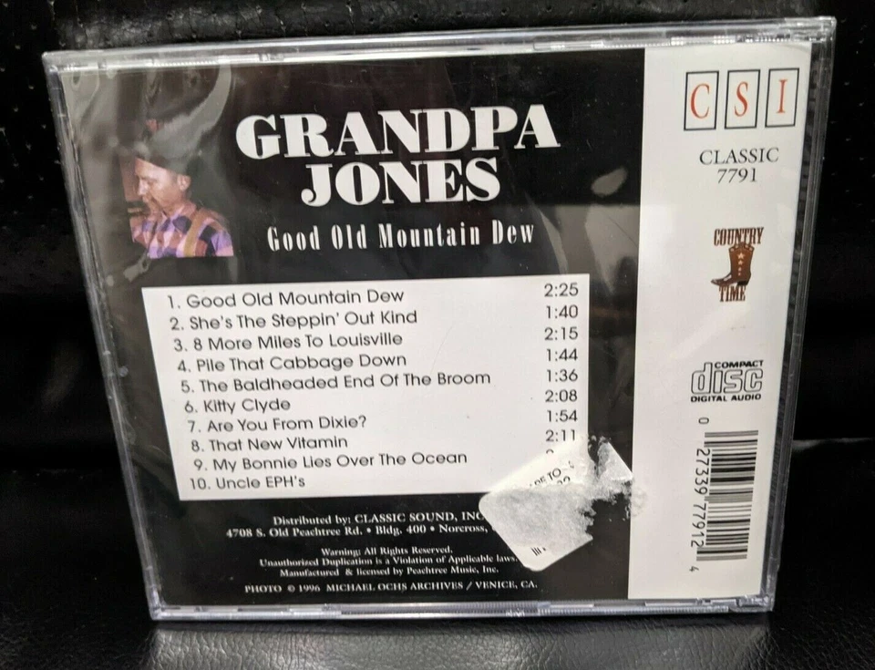 GRANDPA JONES Good Old Mountain Dew CD_Peachtree Media_CSI Classic Sound 7791 — 第 2/2 张图片