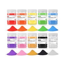 JJ Home Goods Sand Art, 11 lbs. 10 Bottles Non-Toxic Colored Sand for Craft...