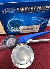 Sanitary Butterfly Valve with Trigger Handle Stainless-Steel Open Box