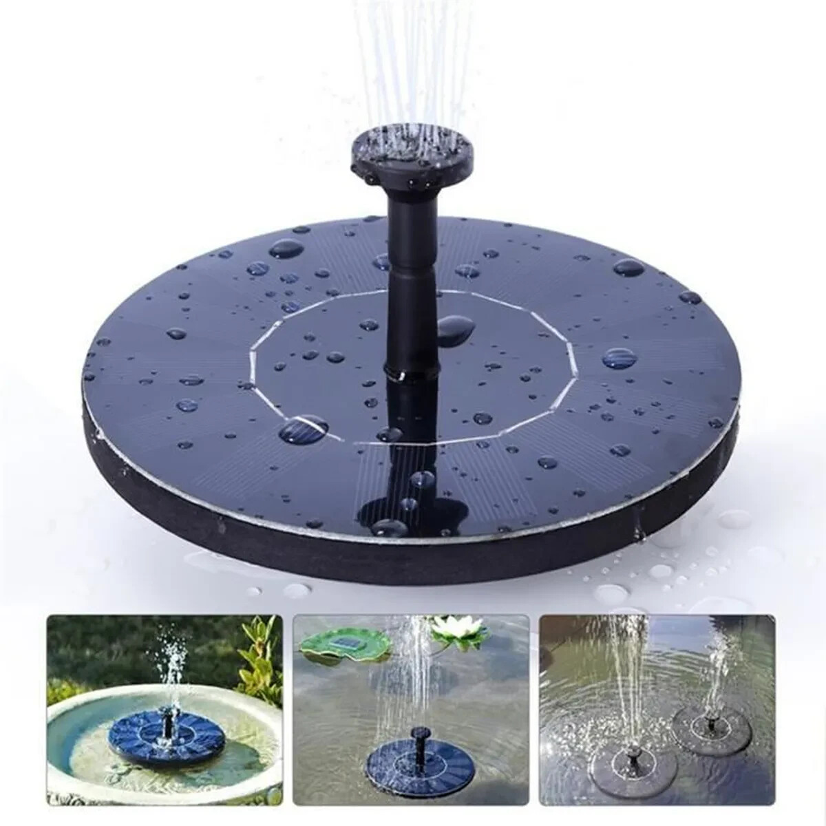 Fontaine solaire suspendue pour éliminer l'eau stagnante de votre piscine et grand bassin