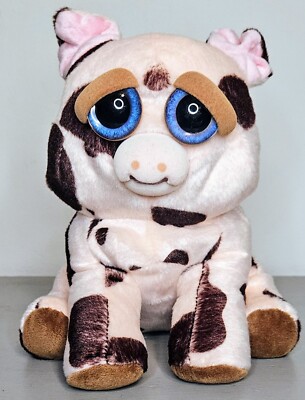 Feisty Pets 10  Mort The Snort Funny Spotted Stuffed Pig Changing Face Plush 