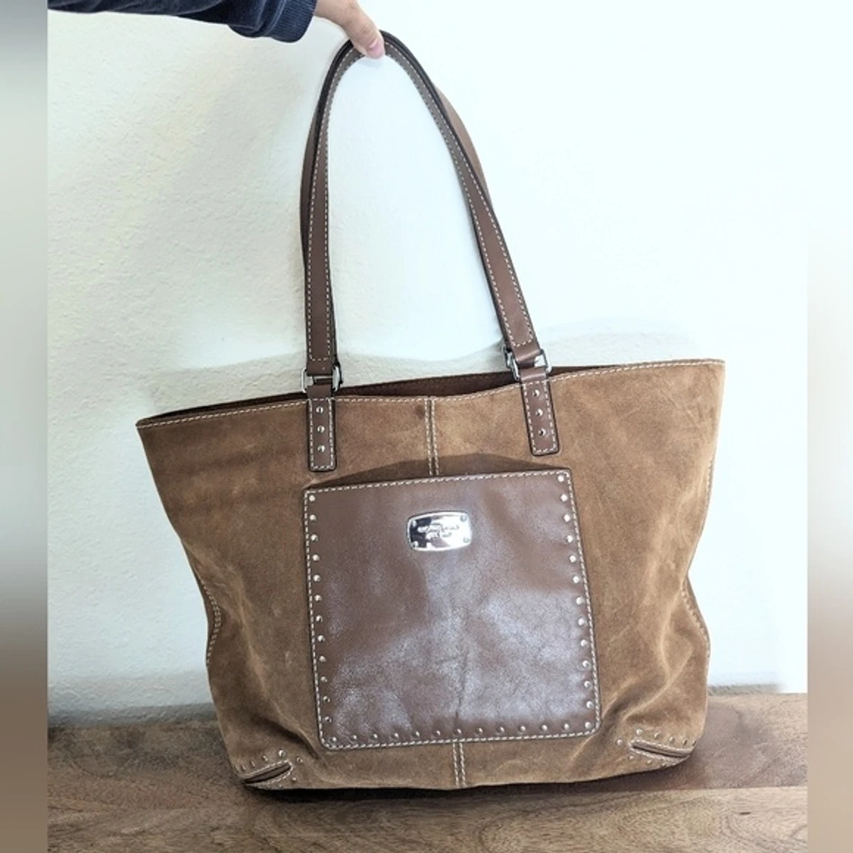 Michael kors studded tote sales