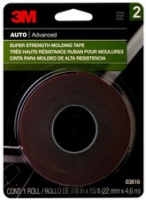 3M Super Strength Molding Tape, 03616, 7/8 in x 15 ft, 24 per case Case of 24 