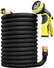 Expandable Garden Hose 50ft Flexible JXADORE Brass Fittings 10 Spray Functions
