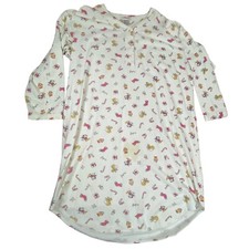 Vintage Disney Store Winnie The Pooh PJ Cotton Gown Button Long Sleeve Large- XL