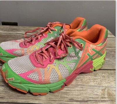 Asics Men s Size 6.5 Gel-Noosa Tri 9 Triathalon  Running Shoes Neon colors EUC
