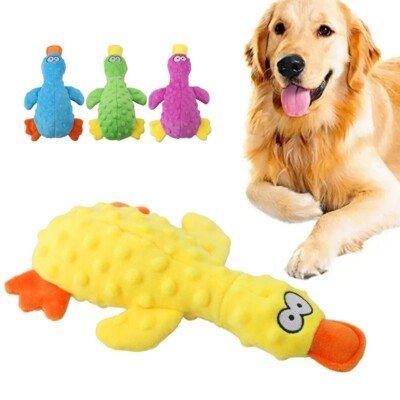 Dog Plush Squeaky Pet Toys Funny Duck Chew Cleaning Teeth Puppy Training