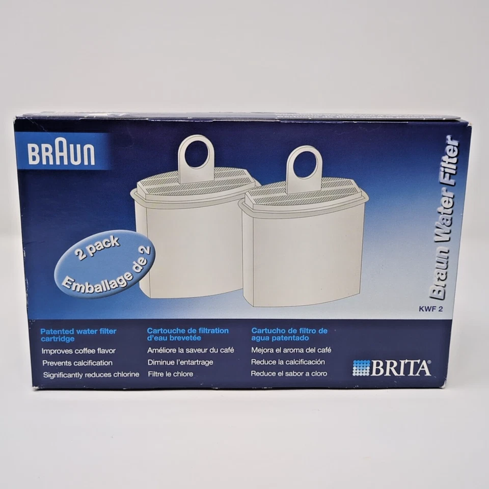 4 filtros de agua Braun Brita KWF 2 KWF2 KFT16 | NUEVO + CAJA ABIERTA NUEVA - ¡TODO SELLADO!! Foto 2 de 4