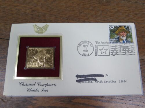 Vintage Charles Ives 22kt Briefmarke Ersttagesausgabe 1997 amerikanische Musik Briefmarke Porto