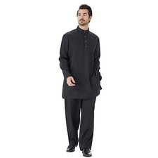 Islamic Men Muslim Clothing Long Sleeve Jubba Thobe Saudi Kaftan Blouse Pants