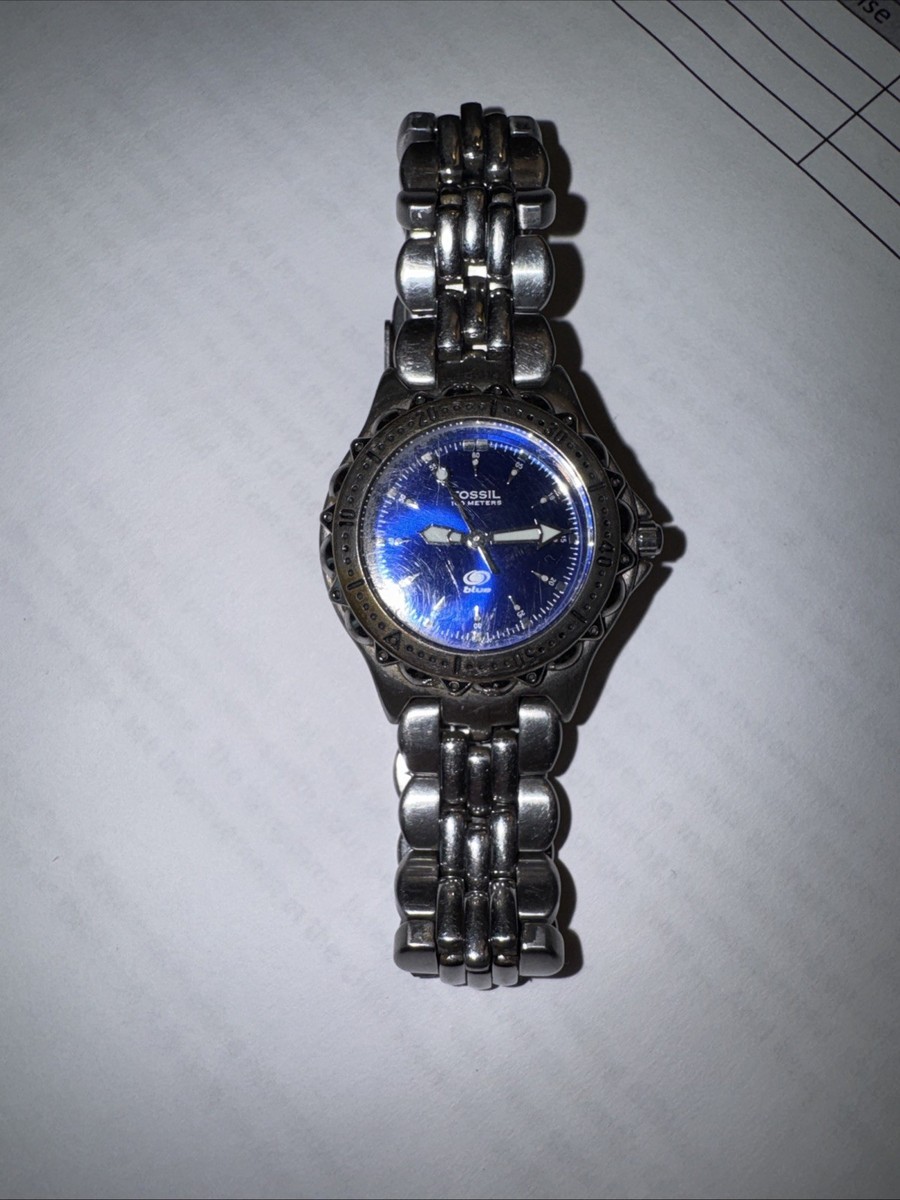Fossil Blue AM-3099 Ladies Stainless Steel Diver Watch  display picture 2