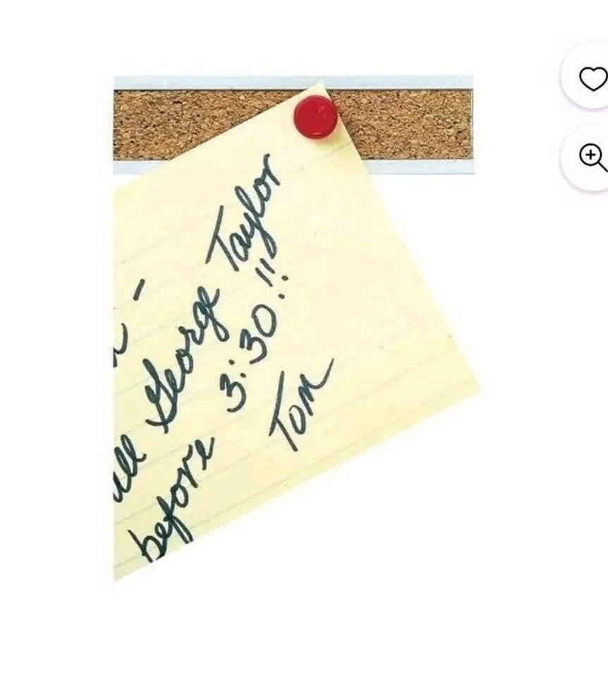 Quartet Bulletin Board Bar 36 x 1" Cork w Aluminum Frame - Image 2 of 2